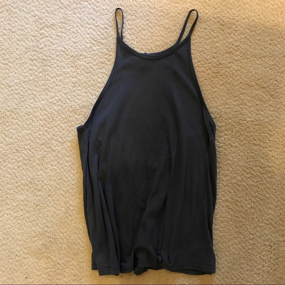 Planet blue grey tank top - Xs